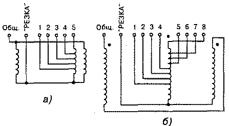 Принципиальная электрическая схема соединения первичных обмоток 