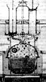 Фрагмент чертежа машины - котел и цилиндры